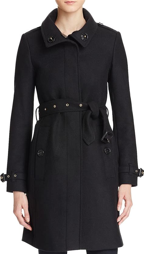 burberry gibbs moore funnel collar trench coat black|BURBERRY GIBBSMOORE Wool Blend Funnel Collar Trench .